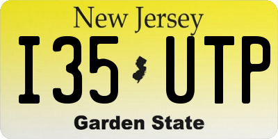 NJ license plate I35UTP