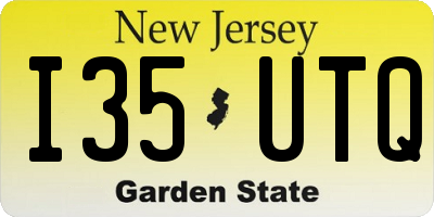NJ license plate I35UTQ