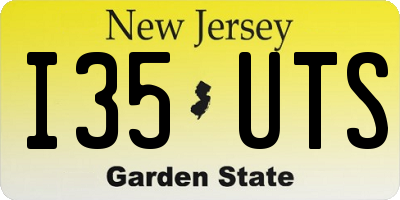 NJ license plate I35UTS
