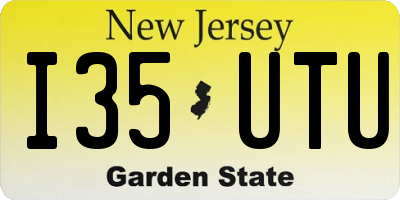 NJ license plate I35UTU