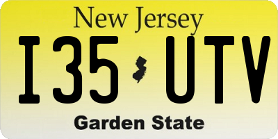 NJ license plate I35UTV