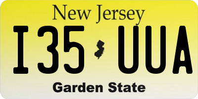 NJ license plate I35UUA
