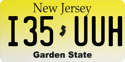 NJ license plate I35UUH