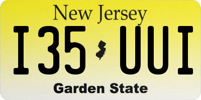 NJ license plate I35UUI
