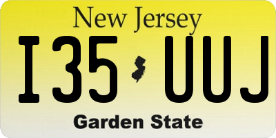 NJ license plate I35UUJ
