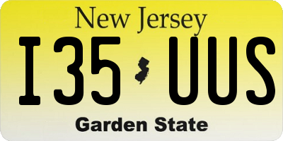 NJ license plate I35UUS