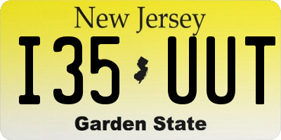 NJ license plate I35UUT
