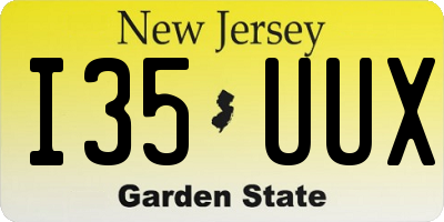 NJ license plate I35UUX