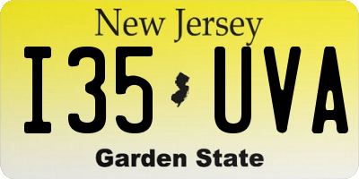 NJ license plate I35UVA