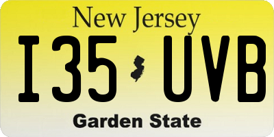 NJ license plate I35UVB