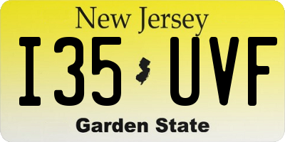 NJ license plate I35UVF