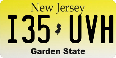 NJ license plate I35UVH