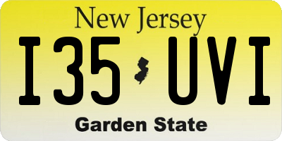 NJ license plate I35UVI