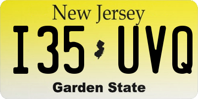 NJ license plate I35UVQ