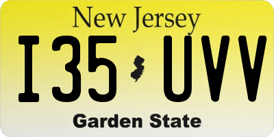 NJ license plate I35UVV