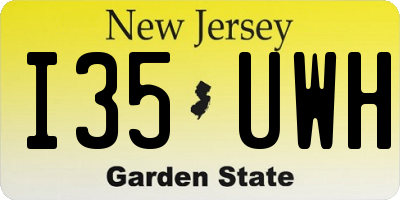 NJ license plate I35UWH