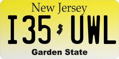 NJ license plate I35UWL