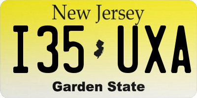 NJ license plate I35UXA