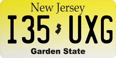 NJ license plate I35UXG