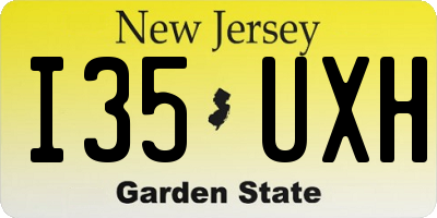 NJ license plate I35UXH