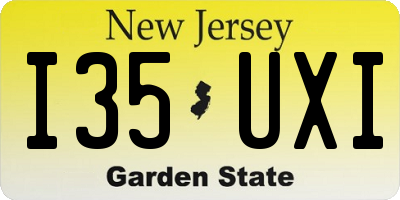 NJ license plate I35UXI