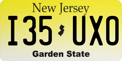 NJ license plate I35UXO