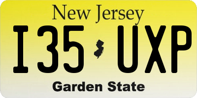NJ license plate I35UXP