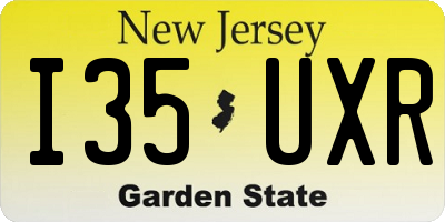 NJ license plate I35UXR
