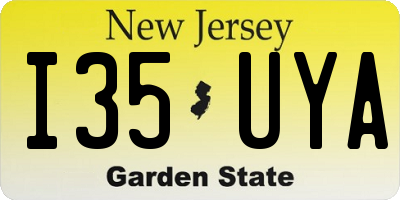 NJ license plate I35UYA