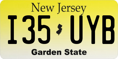 NJ license plate I35UYB