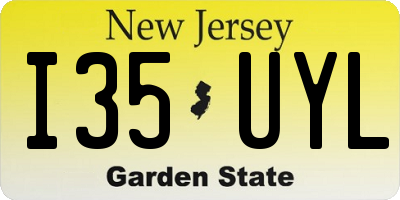 NJ license plate I35UYL