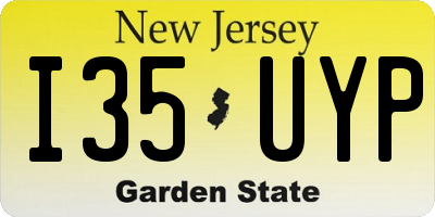 NJ license plate I35UYP