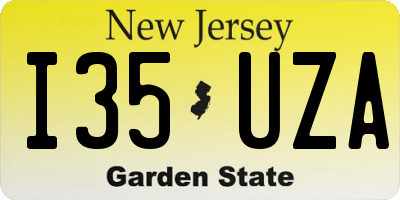 NJ license plate I35UZA