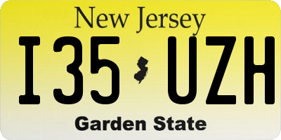 NJ license plate I35UZH