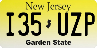NJ license plate I35UZP