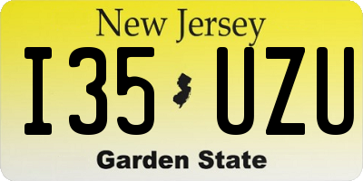 NJ license plate I35UZU