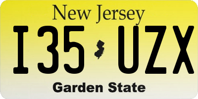 NJ license plate I35UZX