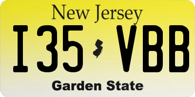 NJ license plate I35VBB