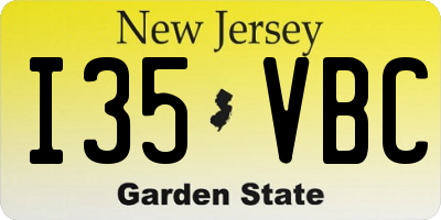 NJ license plate I35VBC