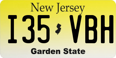 NJ license plate I35VBH