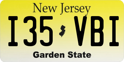 NJ license plate I35VBI