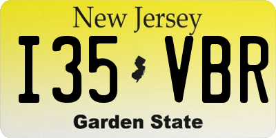 NJ license plate I35VBR