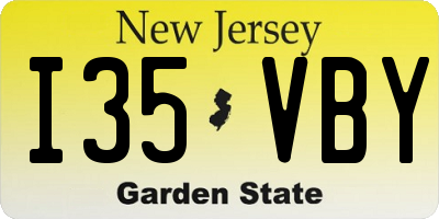 NJ license plate I35VBY