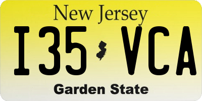NJ license plate I35VCA