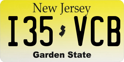 NJ license plate I35VCB