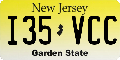 NJ license plate I35VCC
