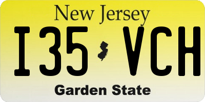 NJ license plate I35VCH