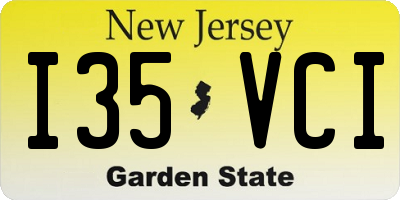 NJ license plate I35VCI
