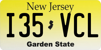 NJ license plate I35VCL
