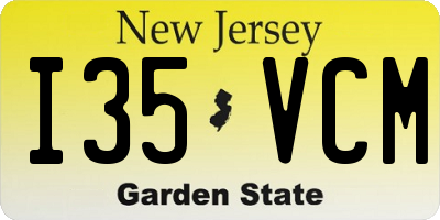 NJ license plate I35VCM